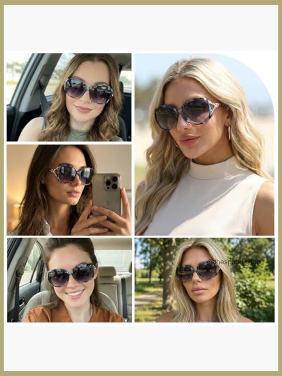 Polarized Sunglasses for Women Oversized Retro Style UV Protection main image 6